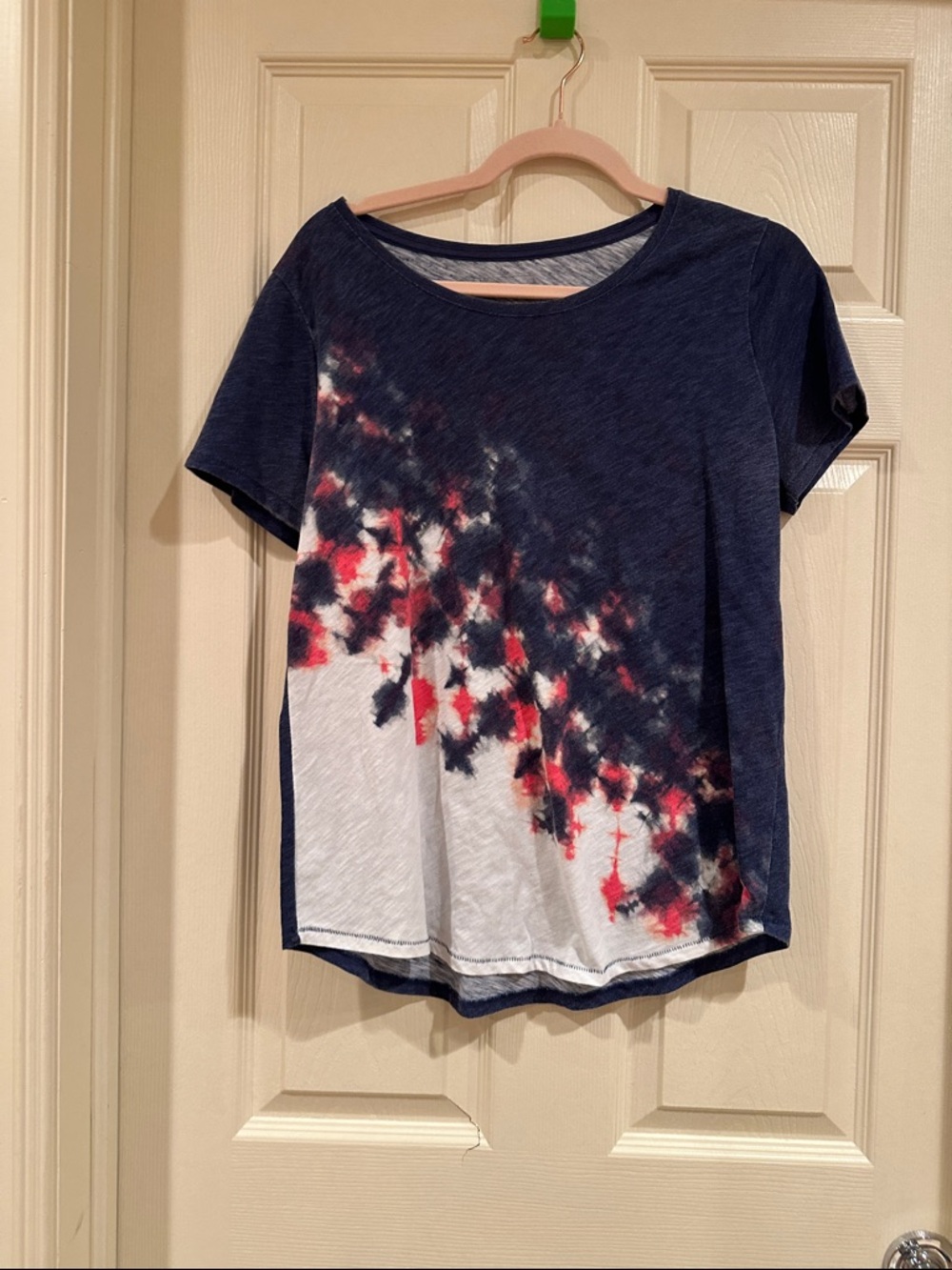 🔴Sonoma Navy Blue Red and White Tie-Dye Short Sleeve Tee